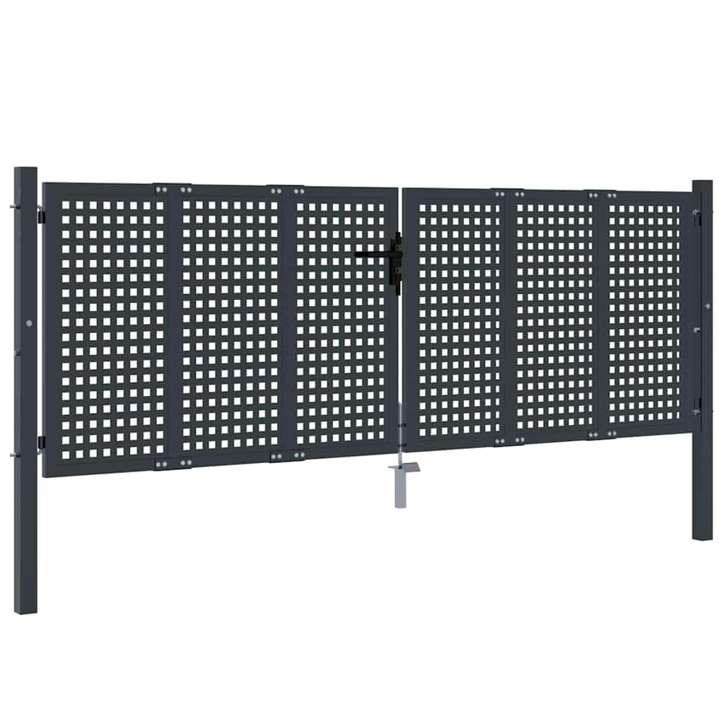 vidaXL Portail de jardin Anthracite 300x100 cm Acier