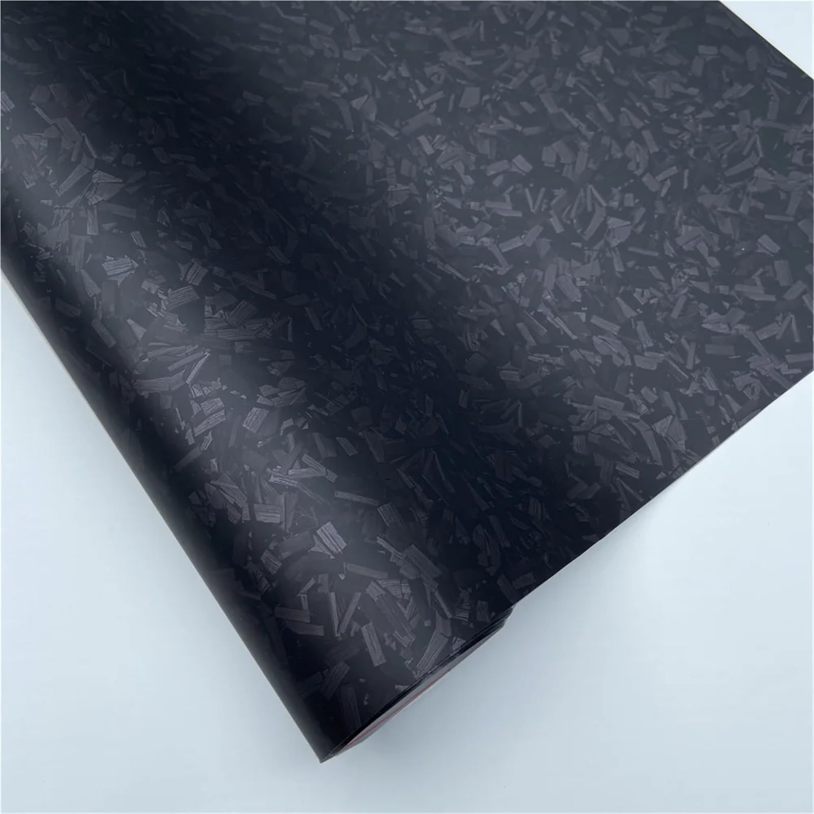 Folia do owijania samochodów Czarna folia z włókna węglowego Owijanie motocykli Naklejki ochronne na karoserię samochodu Folie karoseryjne(Matte Black Forged,50X152 CM)