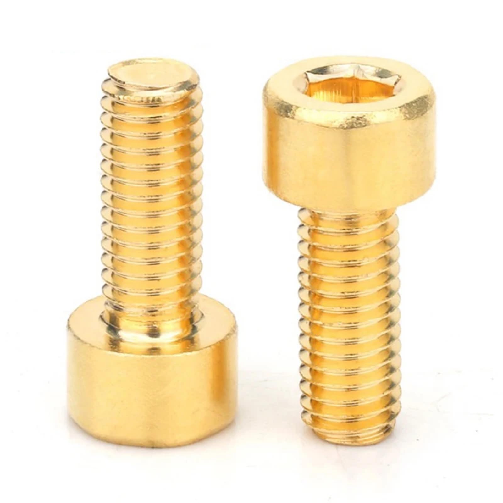 Tornillos de cabeza hexagonal con ranura, 10 unids/lote tornillos de cabeza hexagonal latón puro DIN912(60mm,M10)