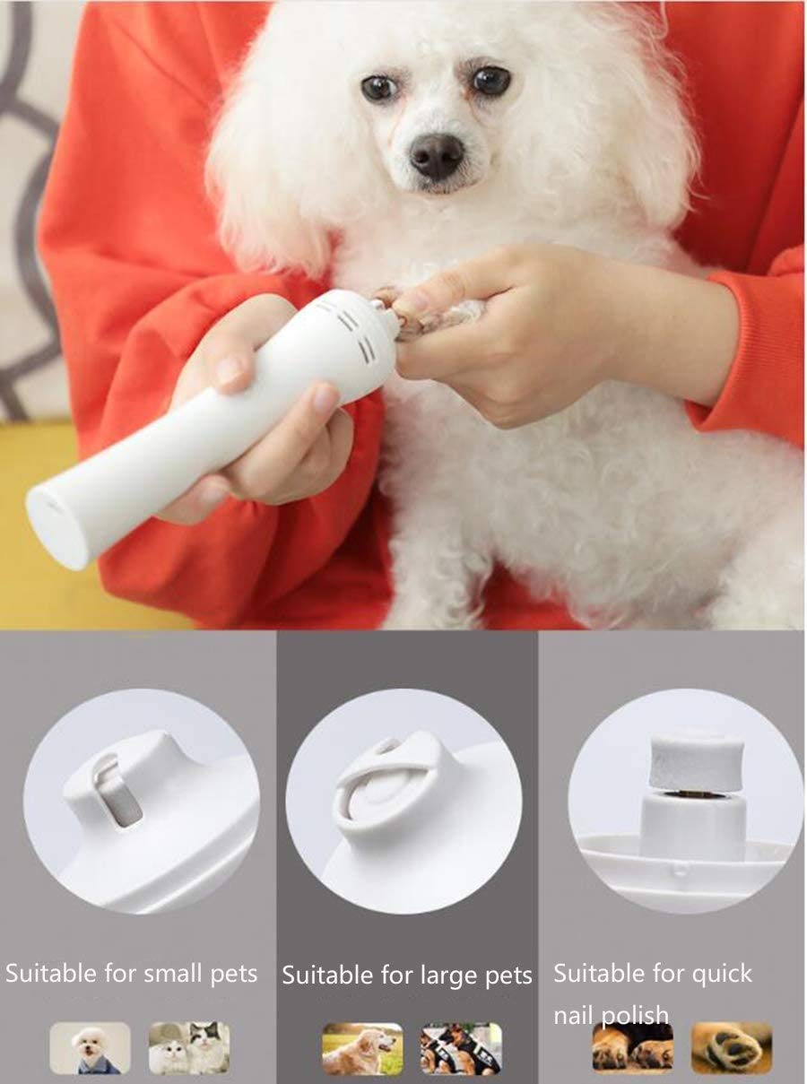 Clippers de Clavo para Perros, Amoladora de Clavos eléctricos para Mascotas Suaves, Patas sin Dolor, Adornos, Recorte, conformidad y alisado para Perros, Gatos, Animales pequeños, portátiles