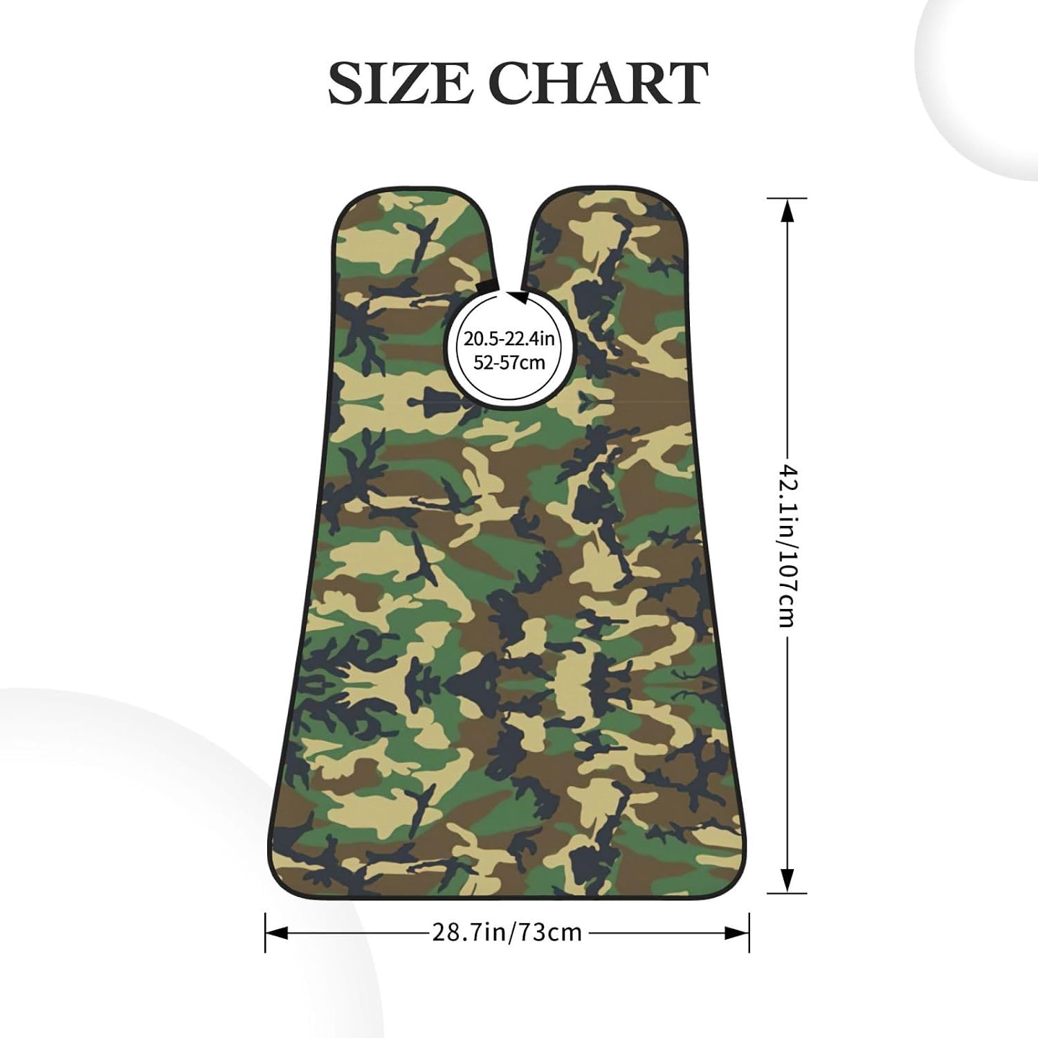 Green Military Camo Print Beard Bib Apron, Shaving Apron For Dad, Men'S Hair Catcher For Shaving Best Gifts For Dad