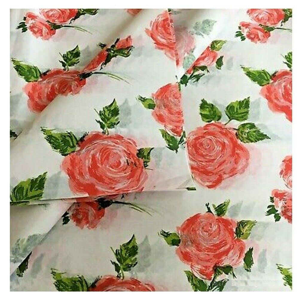 Mustbebonkers Cottage Rose Flower Pretty Shabby Chic Vintage Tissue Paper Wrap Sheets 35X45cm (50 Sheets)