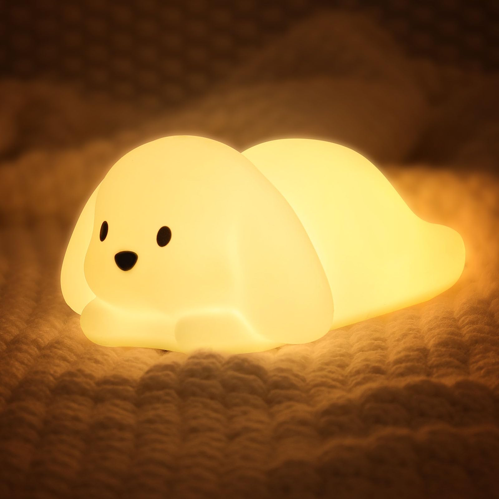 LOVERUIS Night Light for Children Night Light Baby Nursing Light Girl Squishy Lamp 1/3 Hour Timer Kawaii Dog Gift for Child