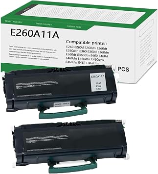 2 Pack E260A11A Toner Cartridge Replacement for Lexmark E260 E360 E460 E462 E260d E260dn E260dt E260dtn E360d E360dn E360dt E360dtn E460d E460dn E460dw E460dtn E462dtn | for E260 E360 E460 E462 E260d E260dn E260dt E260dtn E360d E360dn E360dt E360dtn E460d E460dn E460dw E460dtn E462dtn