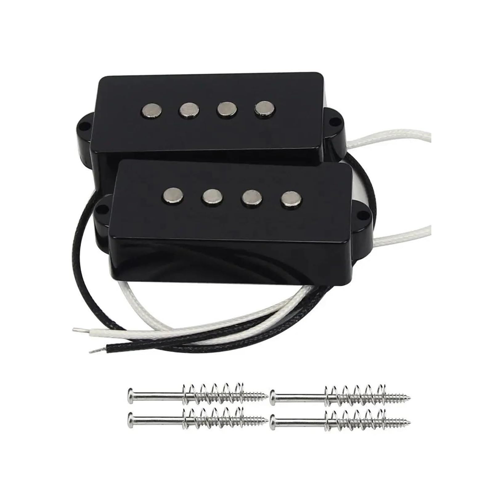 Miłośnicy Muzyki Przetworniki Do Gitary Elektryczn Open Alnico 5 PB Bass Pickup Fibre Bobbin Plecione Kable Z Tkaniny Do 4-strunowych Części Basowych