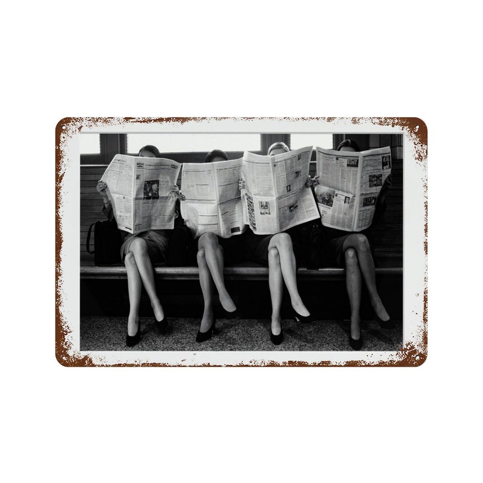 xiaoxiaoshen Newspaper Photography S Wall Decor Art Metal Tin Poster Modern Home Decor Art Home Bar Shop Decorations Vintage Sign 20x30cm