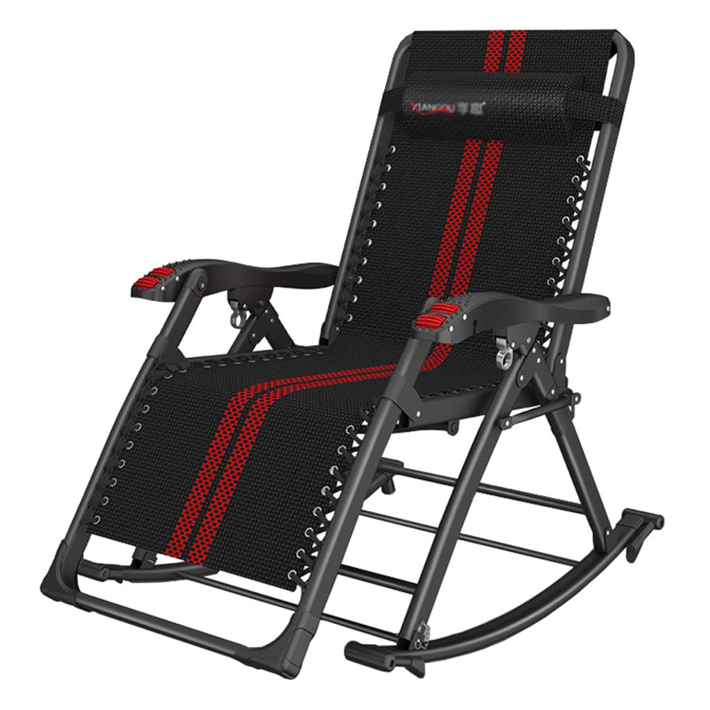 Chaise longue pliable et inclinable avec appui-tête pour extérieur