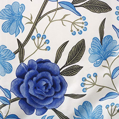 Image of Polyester Water Dispenser Bottle Cover Digital Printed with Elastic Closure & Dustproof Protector for 20 Ltr (Blue Floral, 17x11 Inch)