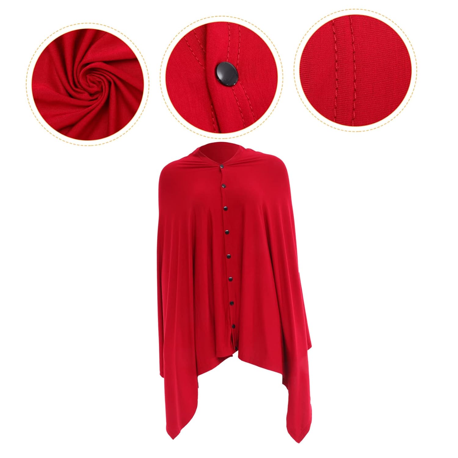 ERINGOGO Breastfeeding Shawl Nursing Scarf Shawl Baby Poncho Multi-use Cover Safety Privacy Cover Women's Nursing Blanket Comfortable Fashionable Button