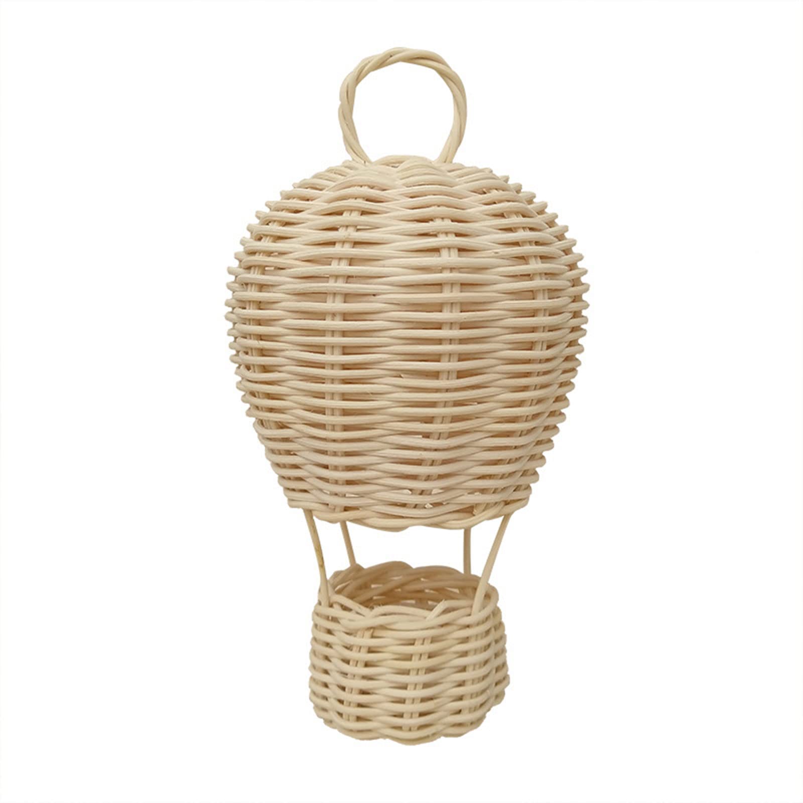 MHADBKH Rattan Hot Air Balloon Hand Woven Charm for Creative Pendant Ornament for Indoor Outdoor Garden Yard Decor Hot Air Balloon Pendant