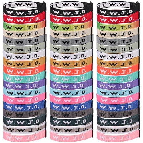 54PCS WWJD Christian Bracelet Pack for Women Men, Christian Gifts Adjustable WWJD Bracelets Bulk - What Would Jesus Do Wristbands