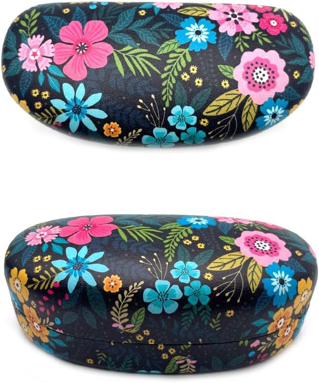 JAVOedge Style Eyeglass & Sunglasses Case - Extra Large Hard Shell Protective Case with Cleaning Cloth image 4