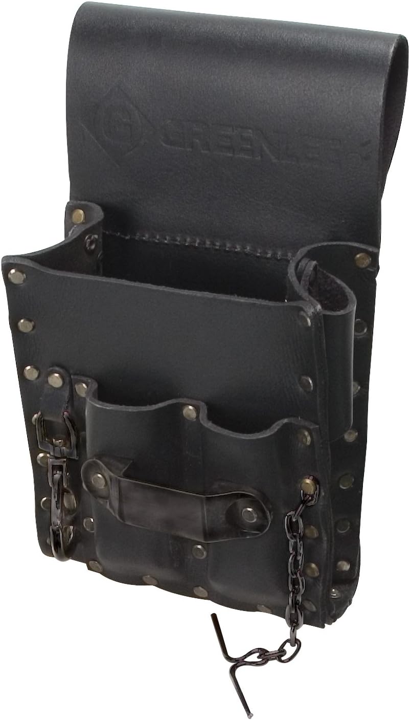 Greenlee Tool Pouch, Leather, 5 Pocket Tool Bags