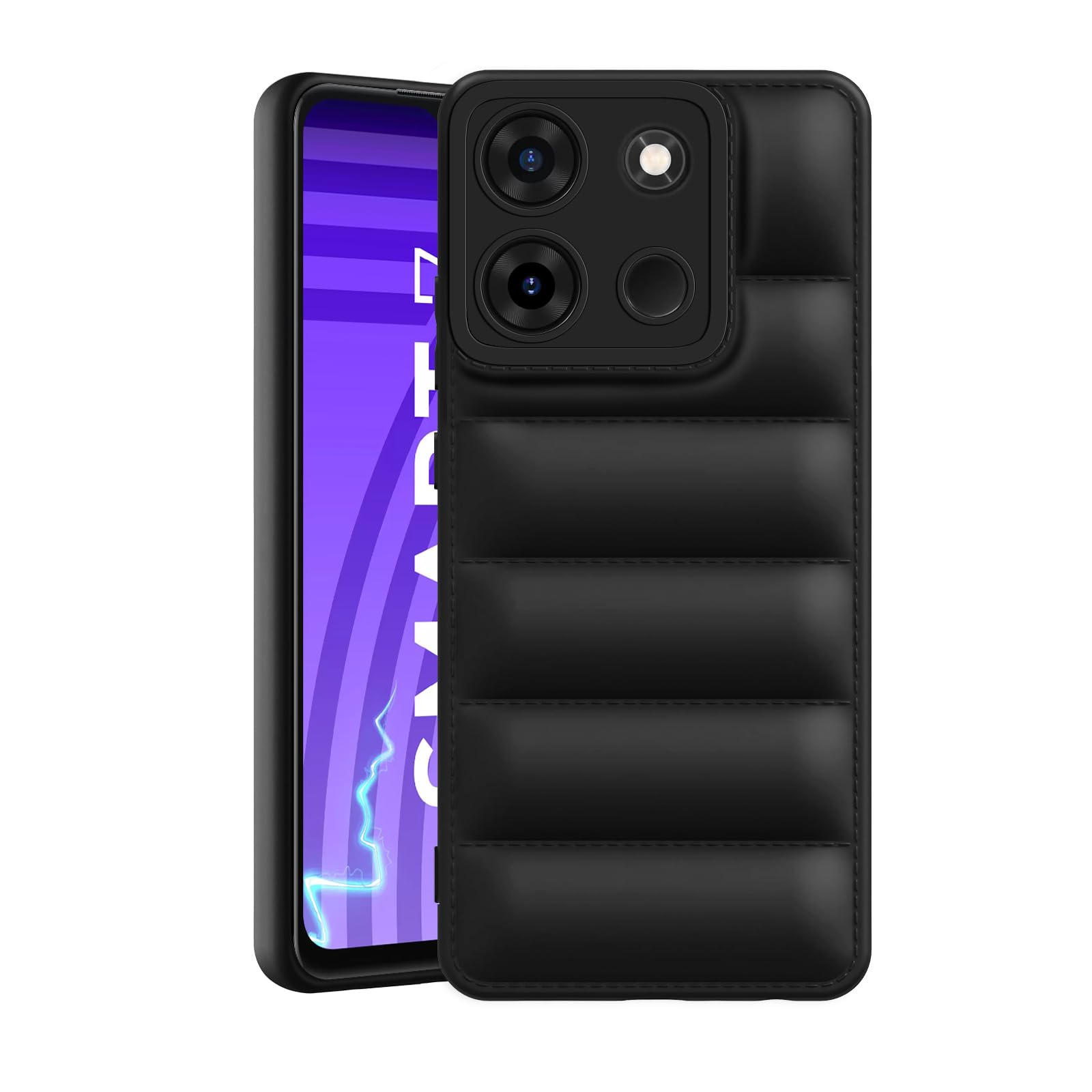 Plus Puffer Case Camera Protection Soft Back Cover for Infinix Smart 7 - Black (B0CSW81WNB) Amazon Price History, Amazon Price Tracker