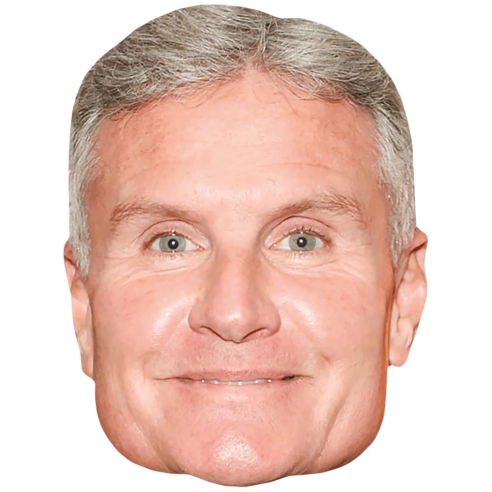 Celebrity Cutouts Lifelike David Coulthard (Smile) Celebrity Mask, Flat Card Face, Fancy Dress Mask