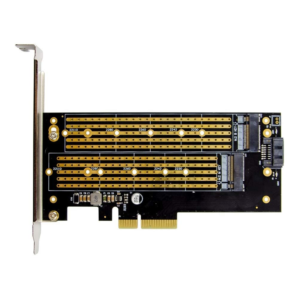 Scheda Adattatore M.2 A SATA 3.0 - PCI-E SATA3.0 6Gbps, Convertitore M-KEY, Riser Per PC