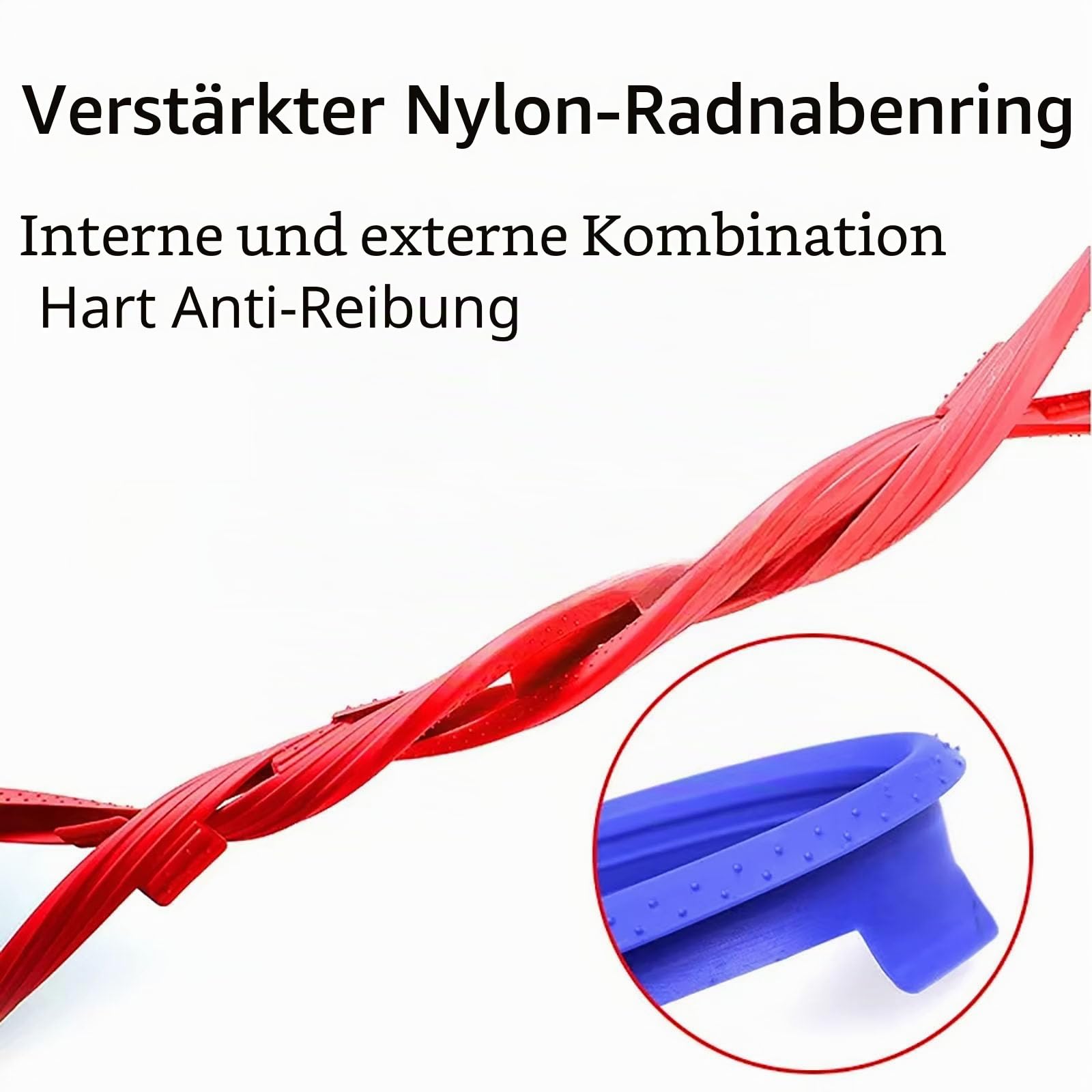 4-teiliger Felgenschutzring, Nabenschutzring (allgemein: 16–21 Zoll), Nylon | Kollisionsschutz, Kratzfest, Fällt Nicht Leicht Ab, 4 Farben Erhältlich, Autozubehör-Dekoration,17inch,Black