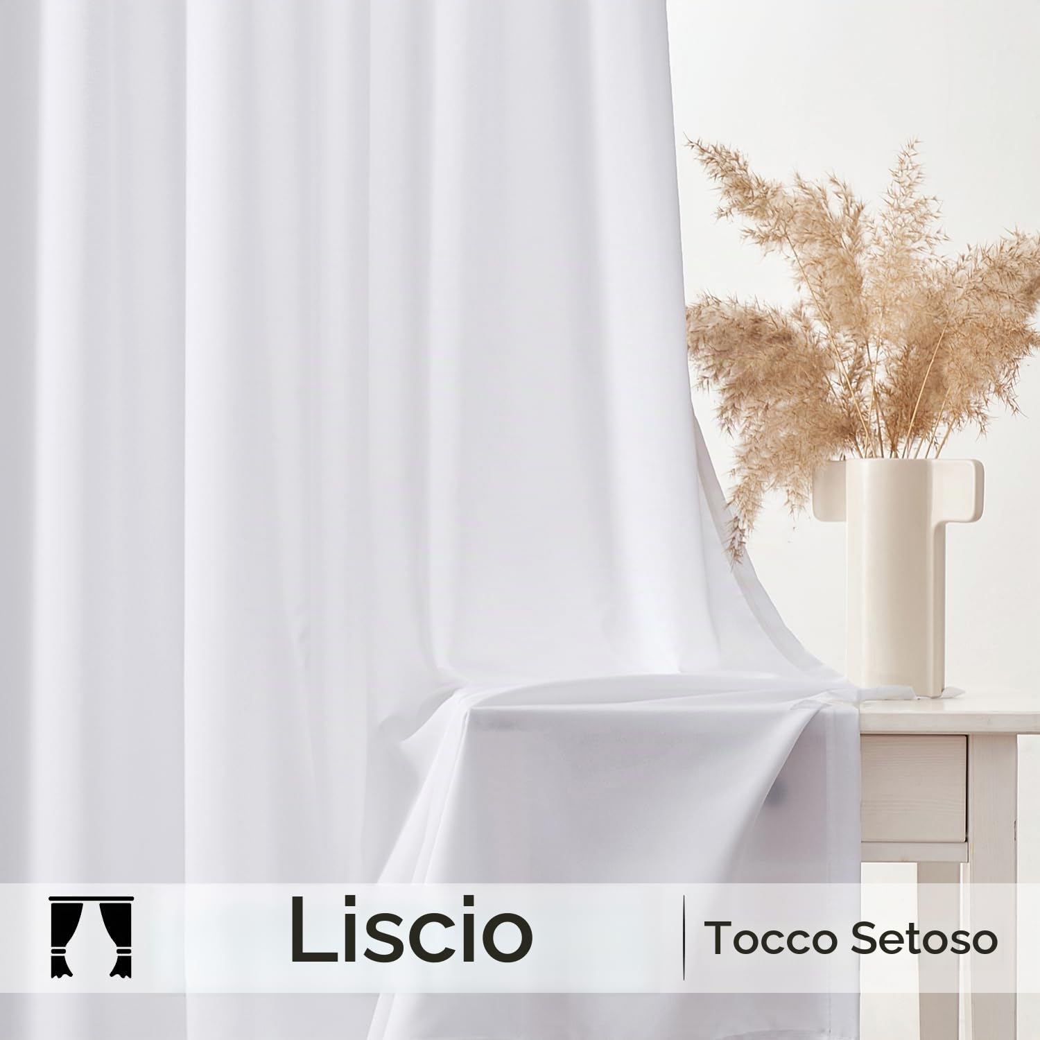 MIULEE Tende per interni Tende Trasparenti per Camera da Letto Finestra Moderne Tenda Salotto Soggiorno 2 Pannelli 140x160cm Bianco