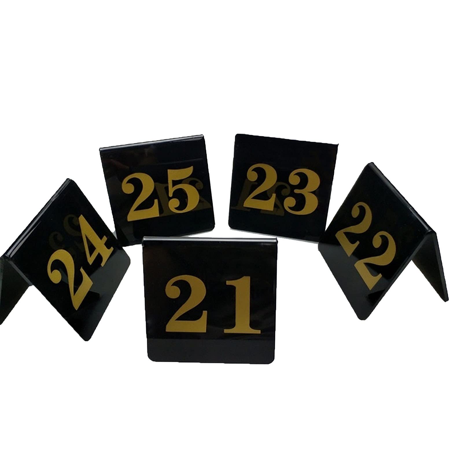 Tarjetas de lugar, números de mesa del 1 al 20 de restaurante, números de mesa estilo tienda de campaña de acrílico negro, placa de número de restaurante, placa de asiento reservada, suministros for b