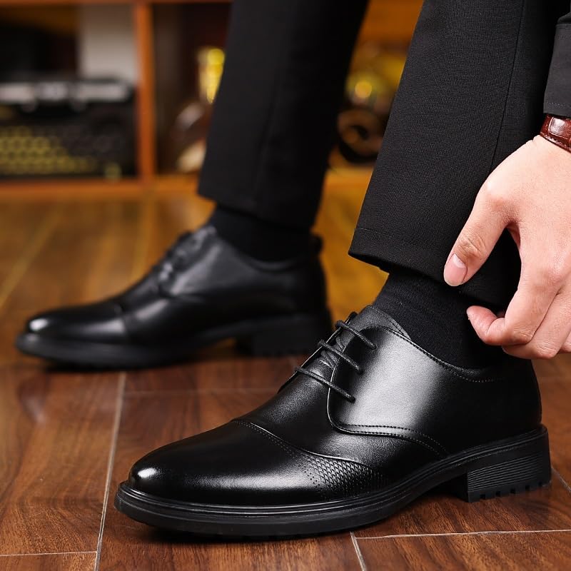 Mens Fashion Lace-up Leather Oxford Shoes Office Work Wedding Business Dress Shoes for Men2