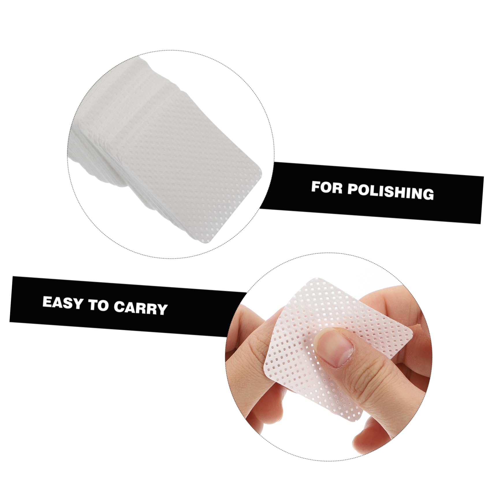 FRCOLOR Nail Wipes 360pcs Gentle Nail Polish Remover Kit Manicure Supplies Disposable Napkins Comfortable Non-Woven for Nail Care Versatile for Home Travel Office