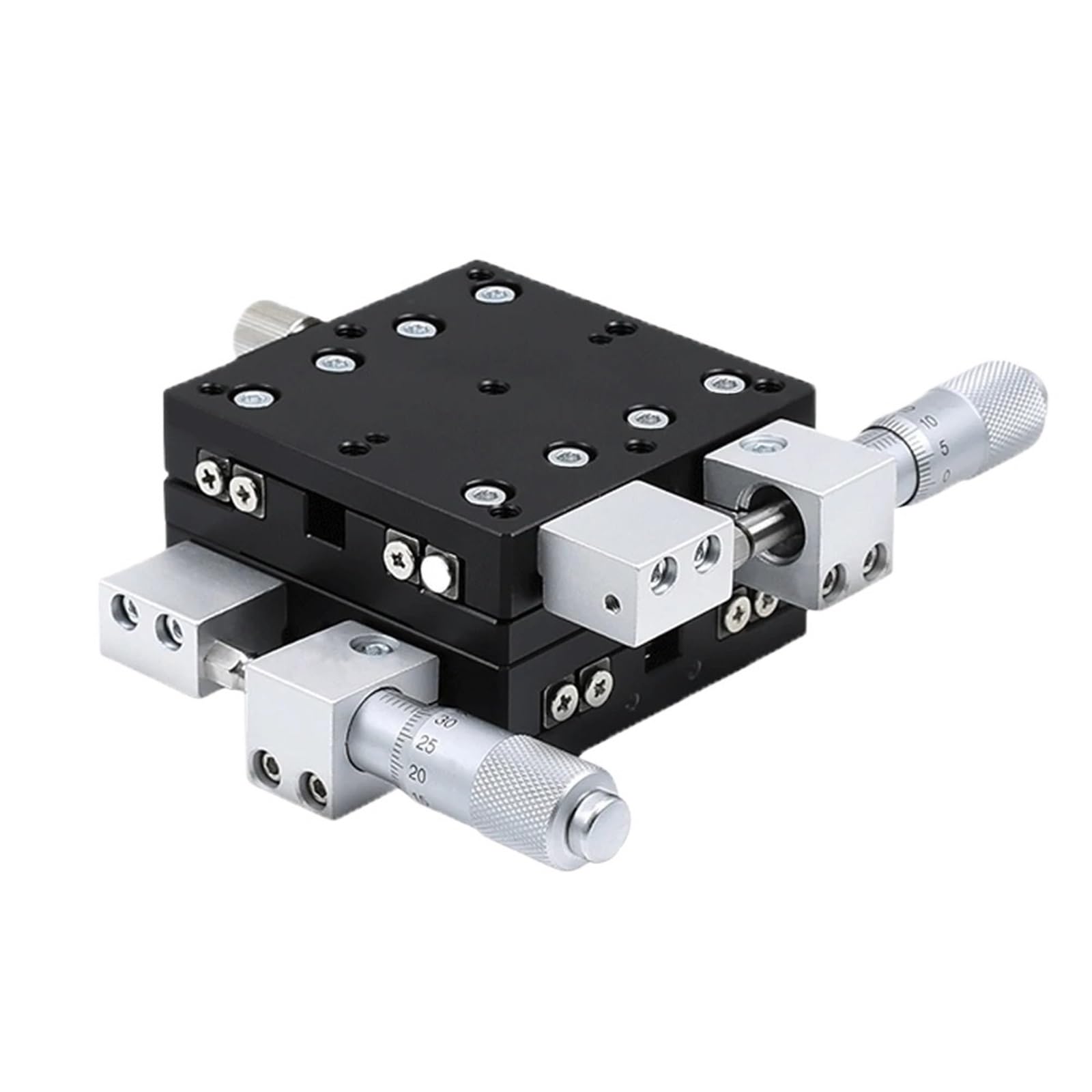 Tavola lineare a rotaia Trasversale Serie LY80-L/C/R da 80x80 mm - Piattaforma di Spostamento Manuale, Tavolo Scorrevole di rifinitura ad Alta precisione (LY80-C)