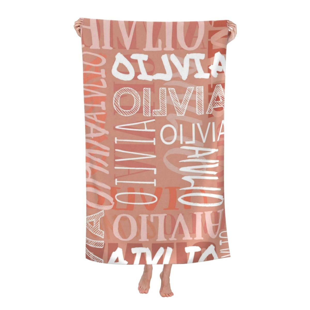 NGGBBDYGB Bulk Custom Embroidered Name Beach Towels Family Matching Essentials
