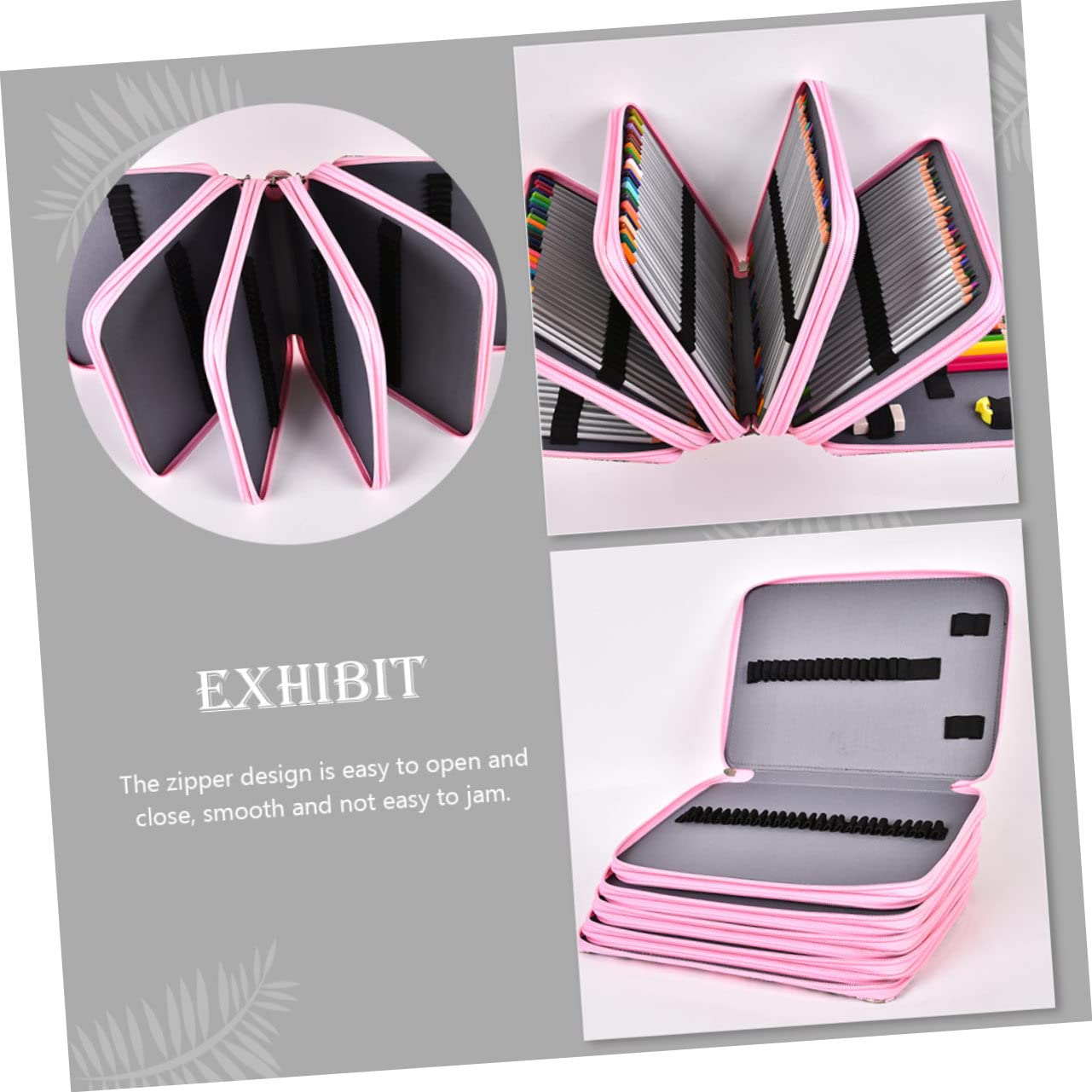 NUOBESTY Estuche Multicapa para Lápices de Gran Capacidad 252 Ranuras Rosa