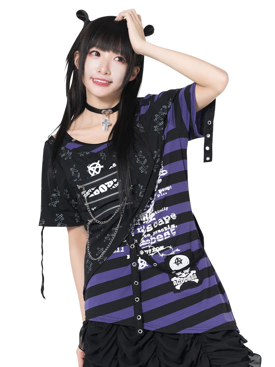 Amazon | [エーシーディーシーラグ] PUNKSボーダーTシャツ 半袖 ACDC