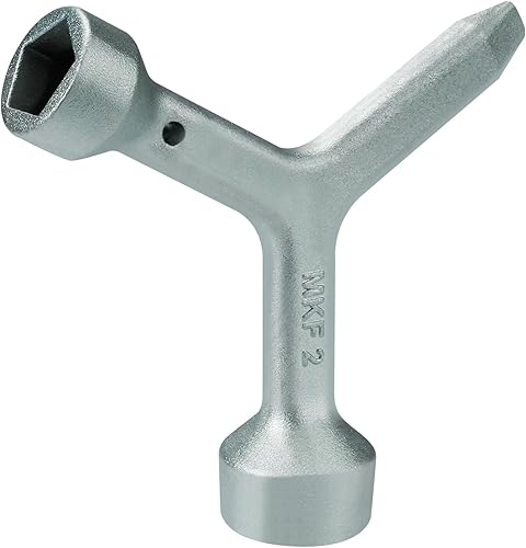 Miniatura 2 de VIDABTE MKF2 - Llave de caja de bordillo triangular para caja eléctrica, llave para medidores y cajas de bordillos (paquete de 1, plateado)