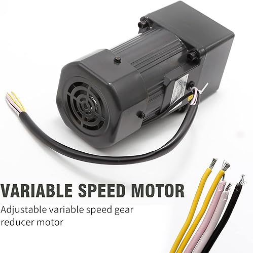 Miniatura 5 de Motor de engranajes de CA de 60 W, 10 K, 110 V, motor reductor de engranajes variable ajustable con controlador de velocidad para la industria