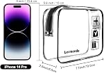Lermende 2pcs Clear Toiletry Bag TSA Approved Travel Bag,Carry On for Travel,Airport Airline Accessories Compliant Bag,Quart Sized Makeup Cosmetic Bag Women Men