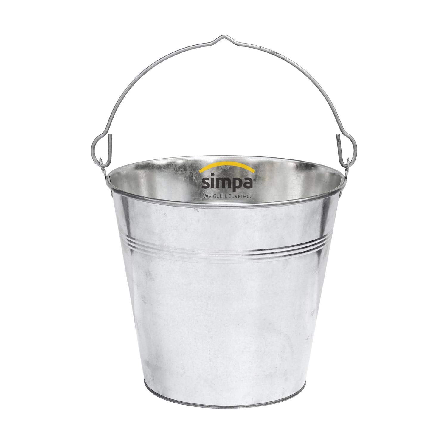15L 15 Litre Heavy Duty Galvanised Metal Bucket Pail with Handle