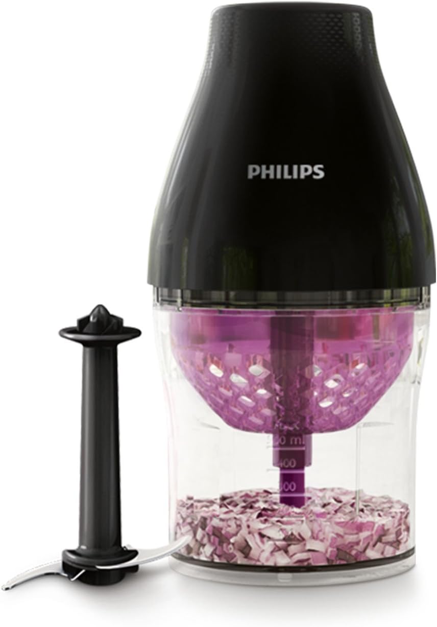 Philips Kitchen Appliances Multi Chopper with Chop Drop Technology, 500 Watts, Black, HR2505/26