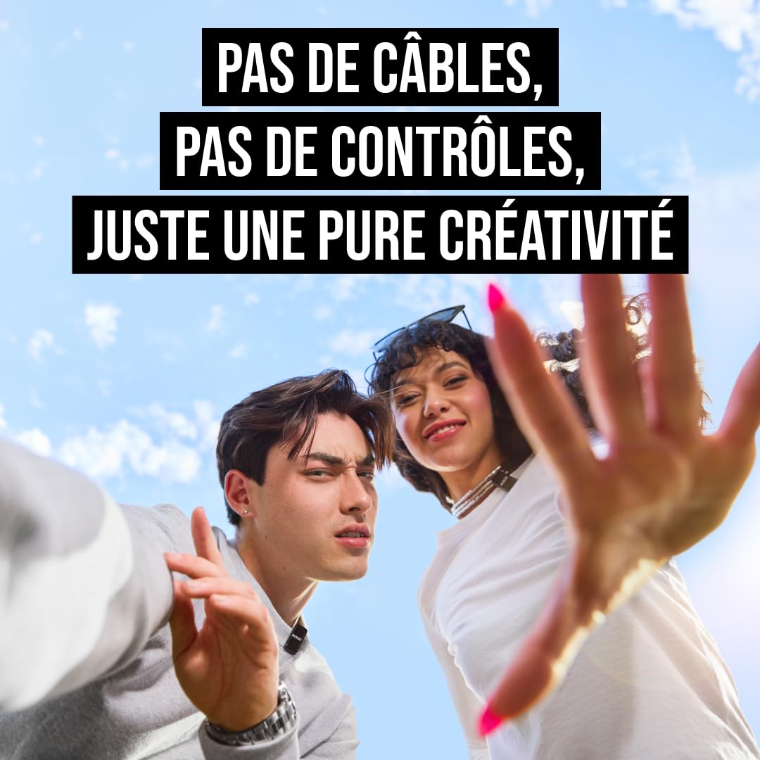 RØDE Wireless Micro, Microphone sans Fil Compact, Deux micros avec boîtier de Charge pour l’Enregistrement vidéo sur Smartphone et la création de Contenu, Lightning (Noir)