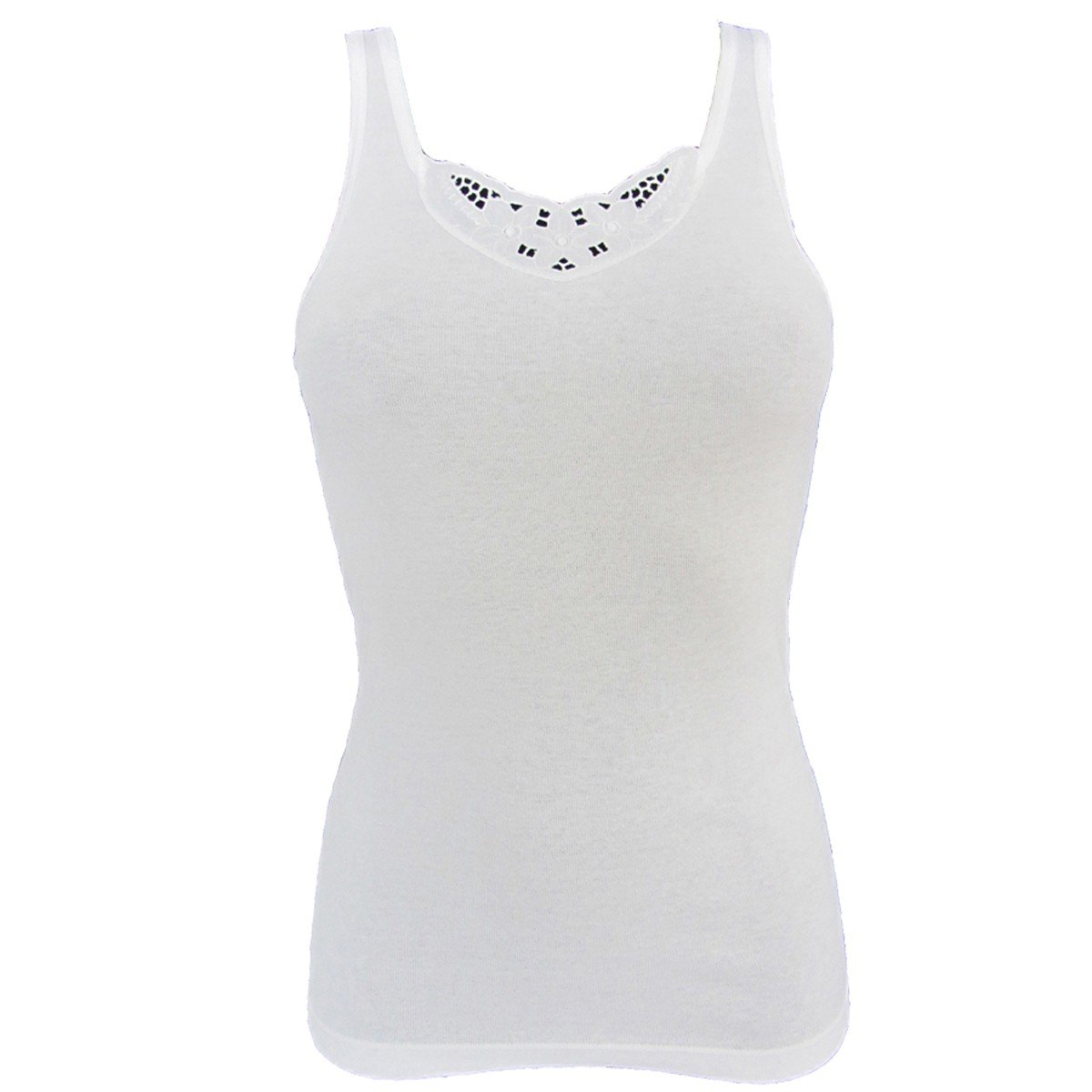 HERMKO 1440 Pack de 3 Camisetas Interiores con Encaje 100% algodón orgánico