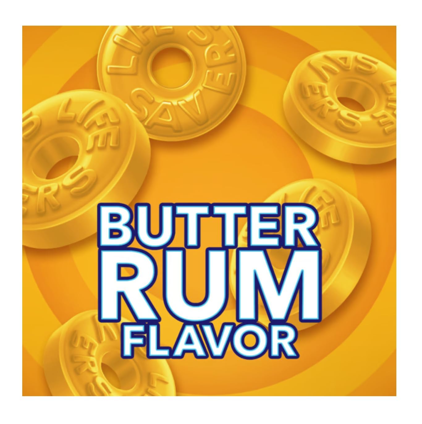 Lifesavers Butter Rum 14.5 ounce bags - Pack of Two - Individually Wrapped - Perfect to Share