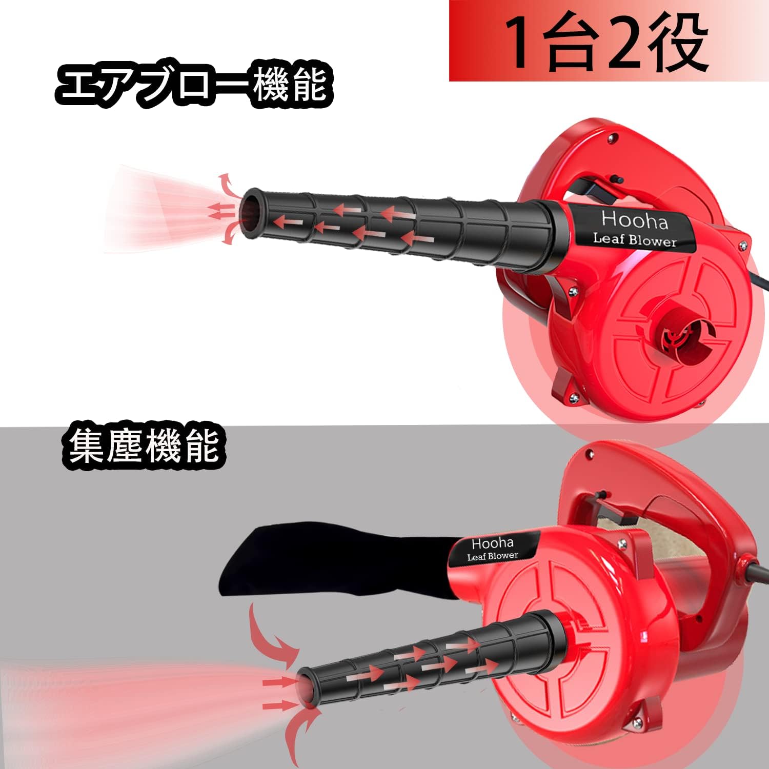 Amazon.co.jp: 電動 コード式 ブロワー 洗車 強力 小型 ブロワー 1台2 