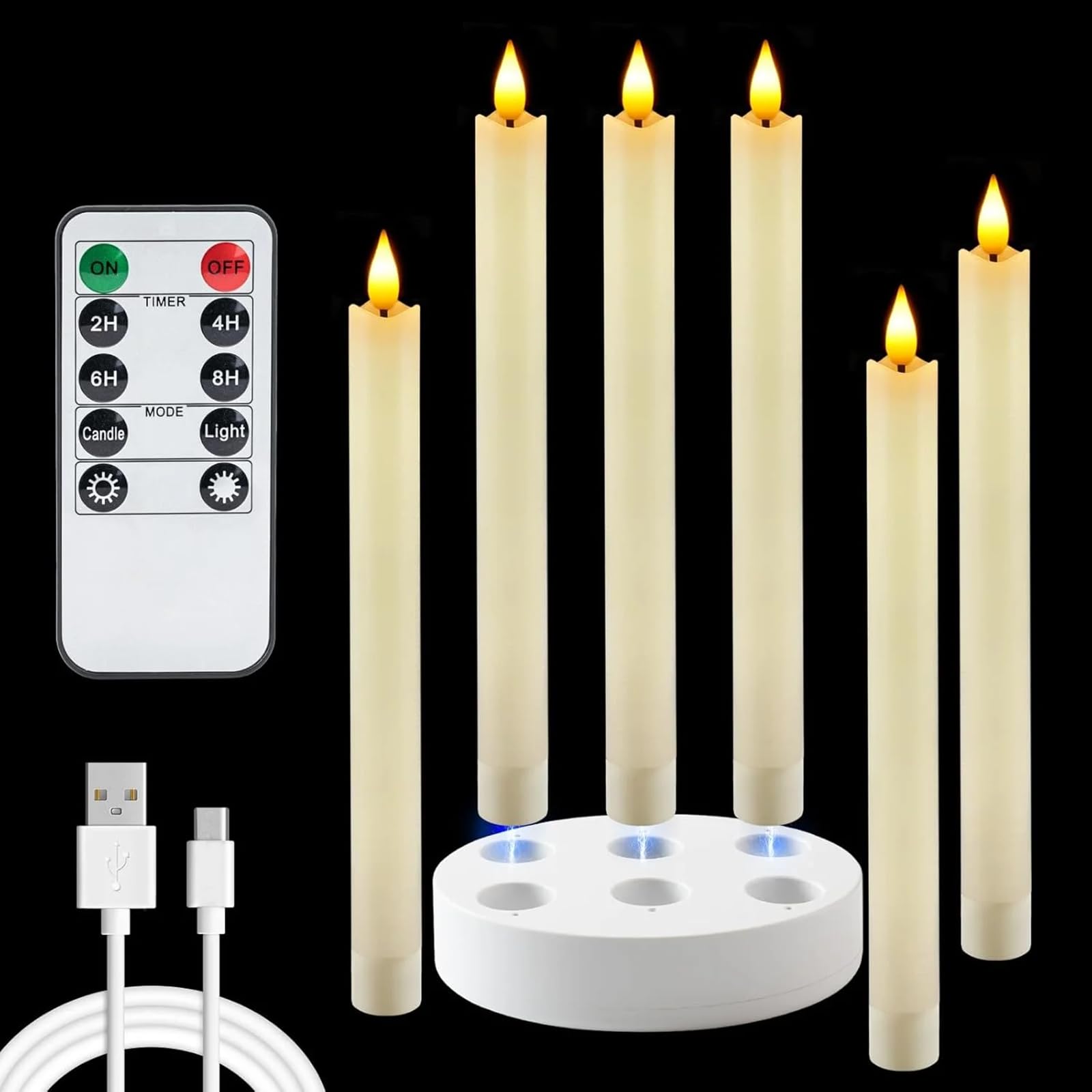 Velas LED sin llama Justup para evitar manchas de cera y riesgos de fuego 8