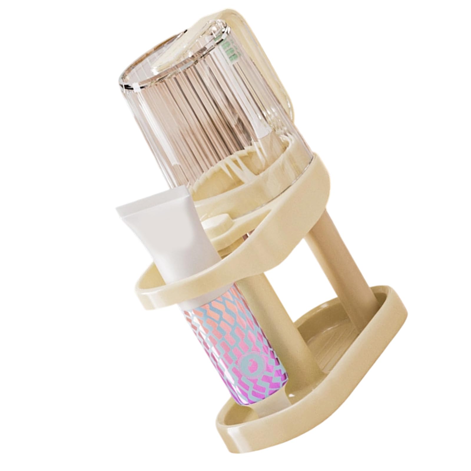Linvimia Cute Milk Toothbrush Cup With Integrated Storage Rack Toothpaste Holders For Family Or Hotel Bathroom Use Toothbrush Storage