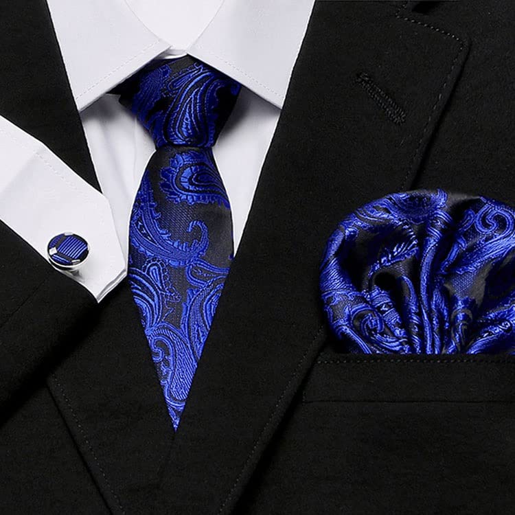 Set de corbata con gemelos y caja de regalo para hombre miniatura 3