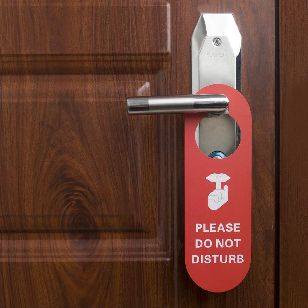 Aspire 10 Cartello per Porta con Scritta, Si Prega di Aggiustare la Stanza e Si Prega di Non Disturbare, Rosso e Verde
