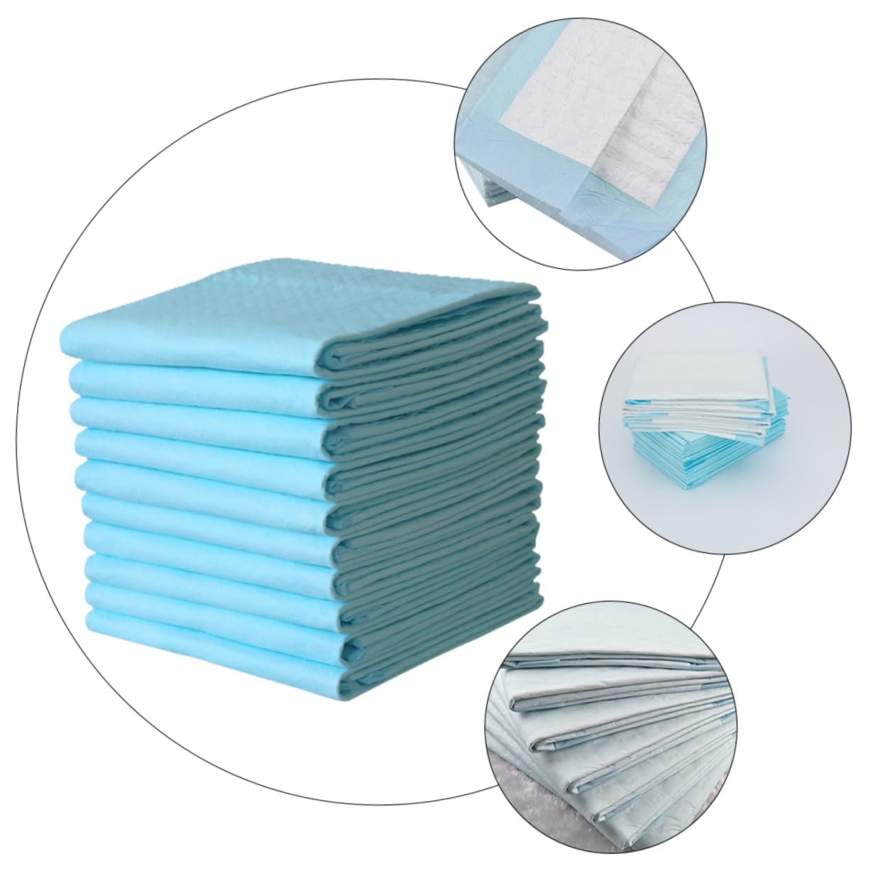 Traverse Monouso per Cuccioli 10 Pezzi Blu Doppio Strato | Tessuto Non Tessuto, Assorbente Usa e Getta, per Pet, Adatto a Periodo Mestruale