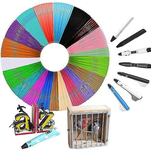 HENGBIRD Fil Stylo 3D Pla, Recharge Stylo 3D 1.75mm, 5M Chacun-3D Pen Filament 20 Couleurs pour Enfants et Adultes, Filament Accessoire de Stylo 3D pour ODRVM,Tecboss, Lovebay et Stylo D'imprimante 3D