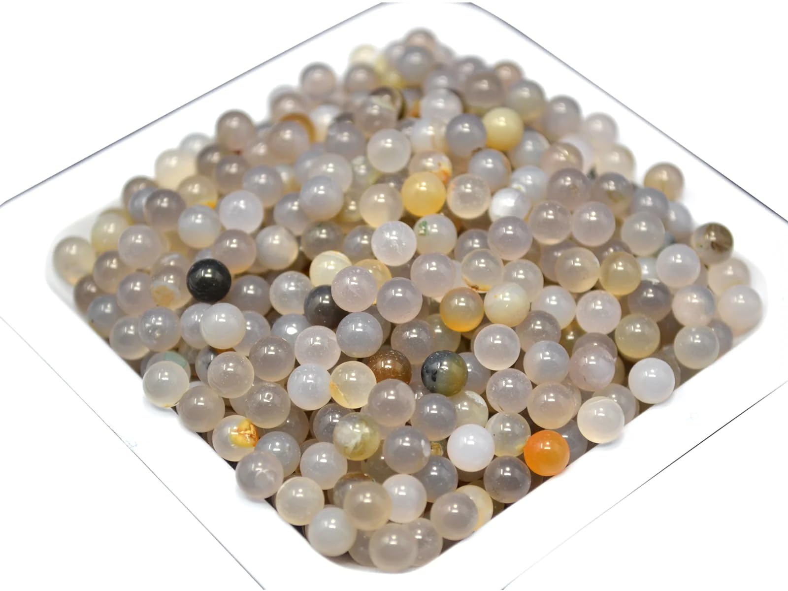 5 mm Achat-Mahlkugeln – 1 kg, natürliche brasilianische Achat-Mahlkugeln for Labor-Planetenkugelmühlen
