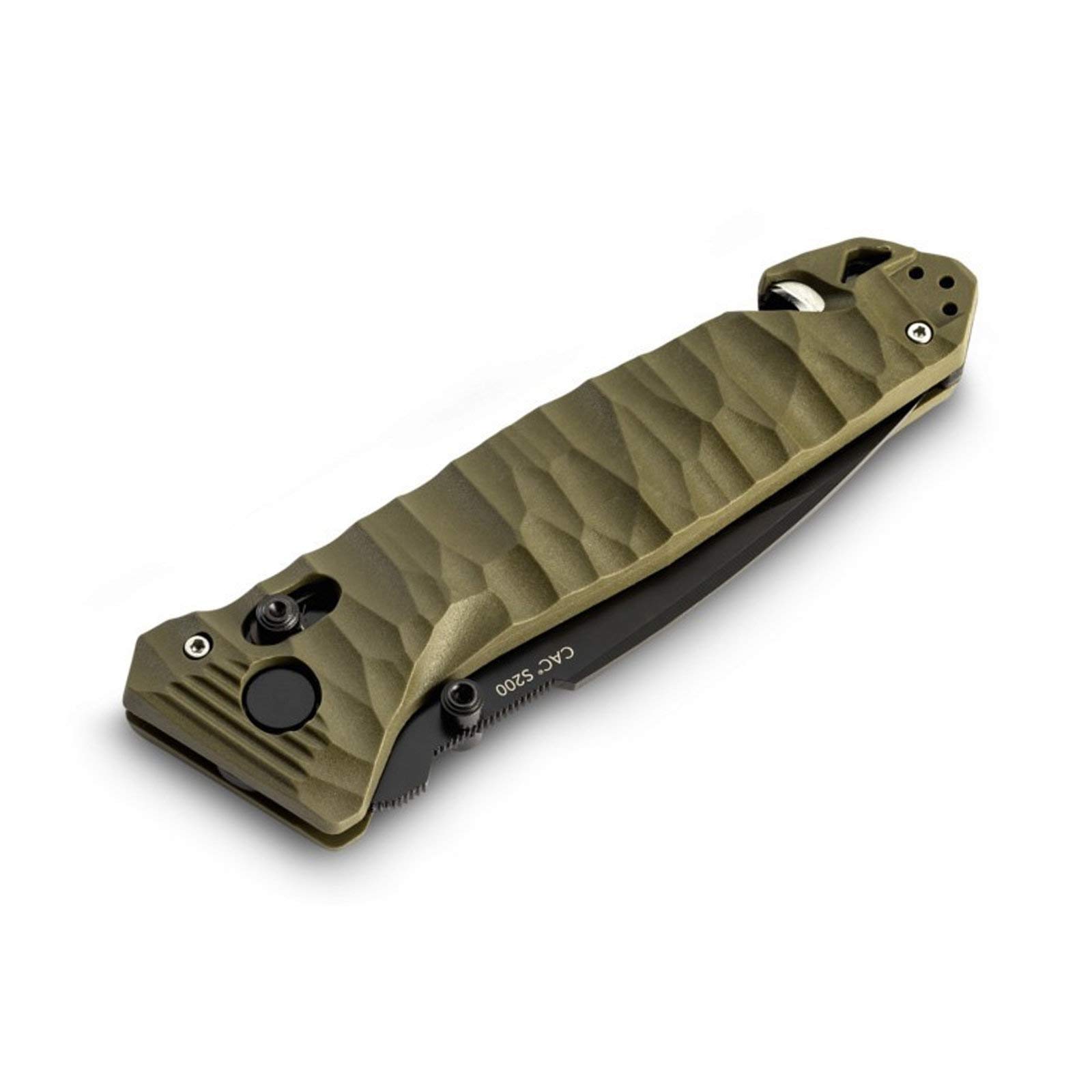 Image secondaire de TB Outdoor - Couteau CAC® - Couteau Armée Française - Survie et Outdoor - Lame Lisse Anti-Corrosion - avec Coupe Sangle - Manche