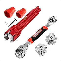 Chave Tigre Universal De Boca 48 Em 1 Combinada Soquete 360 Multiuso Universal de Boca, Reparo de casa e Carro,Combinada (Kit Chave Boca Soquete 48 Em 1 + Chave Multiuso Torneira)