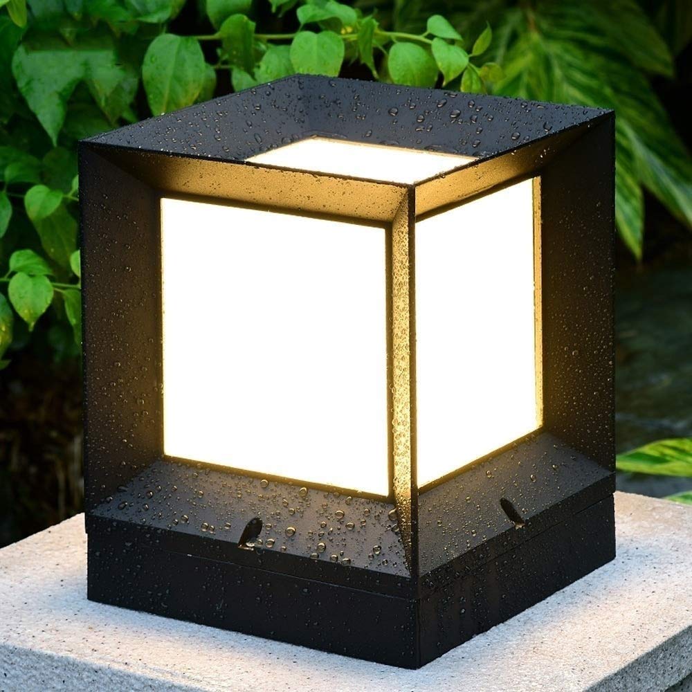 Outdoor Wall Light Lamp Gate Pillar Light Waterproof LED Decoration Illumination Energy Saving Light Street Lantern Floor Lamp Porch Patio Post Headlight Garden District