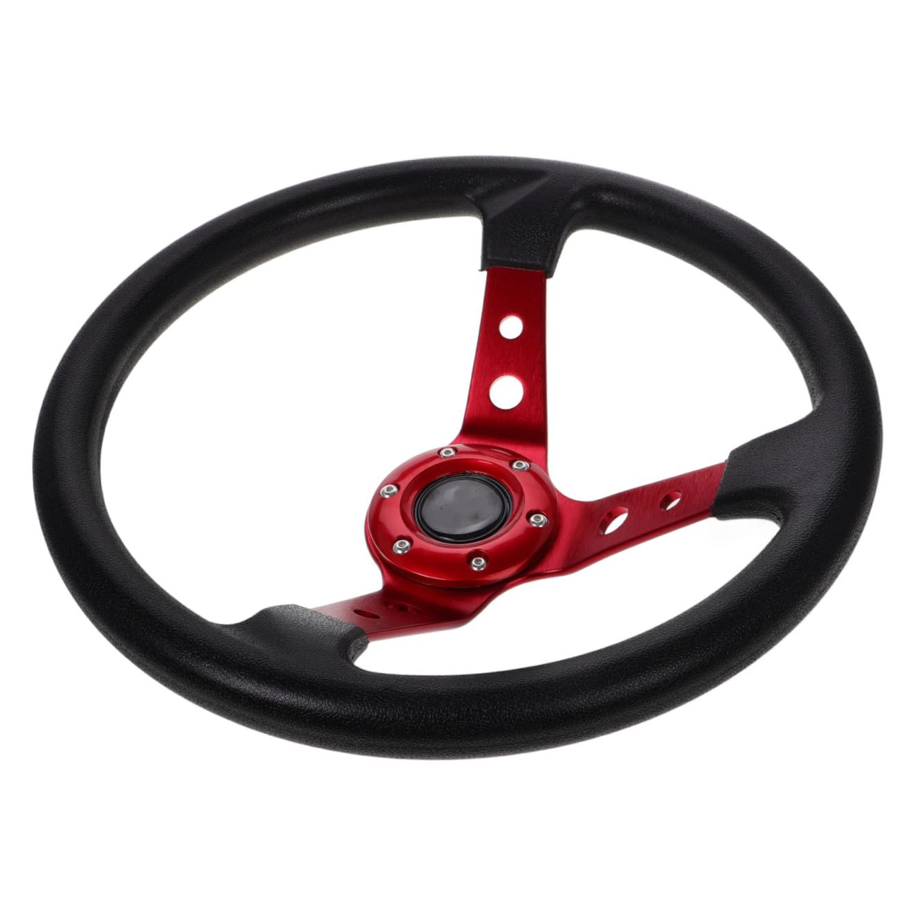 Abaodam Volante Pu Per Auto Sportive e Simulatori Design Karting Con Pulsante Horn Rosso Per Drift e Corse
