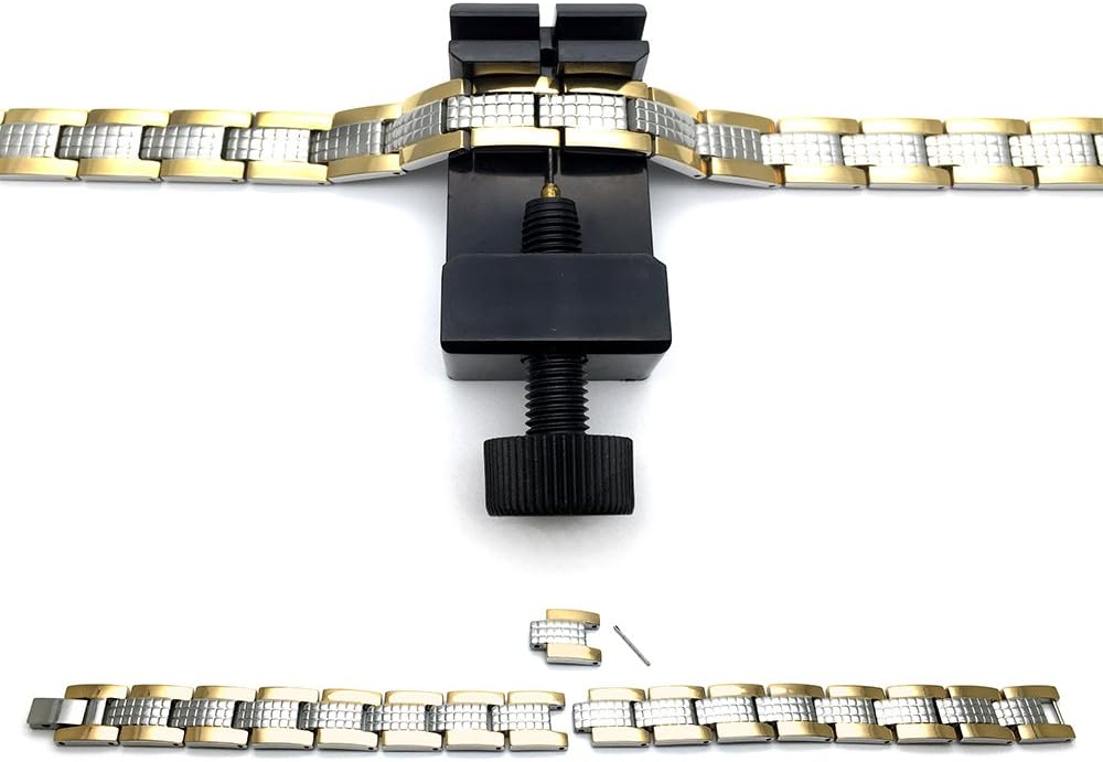 COOLSTEELANDBEYOND Stainless Steel Man Bracelet Energy Link Gold Silver and Free Link Removal Tool - Image 6